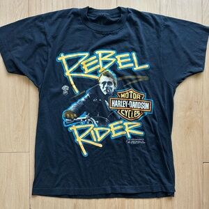 Vintage 1987 Harley Davidson James Dean Rebel Rider Tshirt
